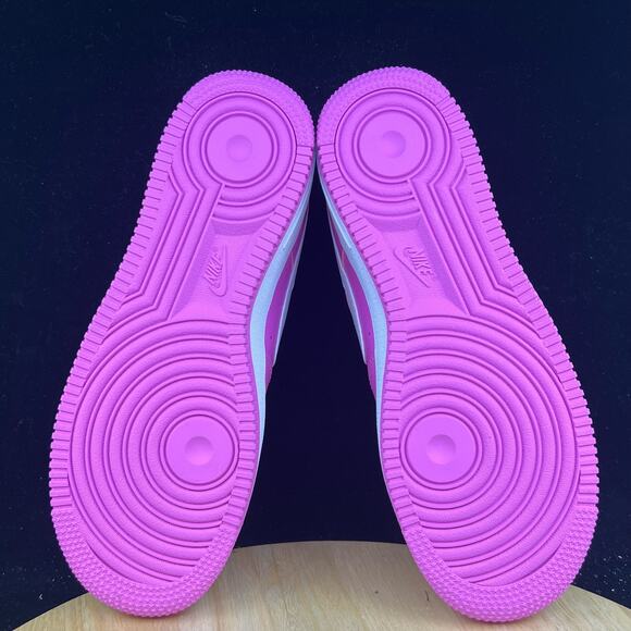 NIKE AIR FORCE 1 PLAYFUL PINK WHITE FV5948-600-SIZE 6Y/ 7.5 Women’s Barbie - Picture 9 of 9